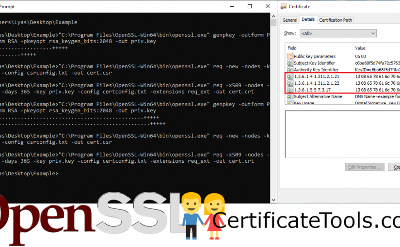 Generating Certificates with Custom OIDs Using OpenSSL